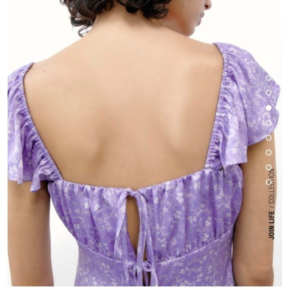 NEW Zara lilac satin effect dress - Picture 6 of 11